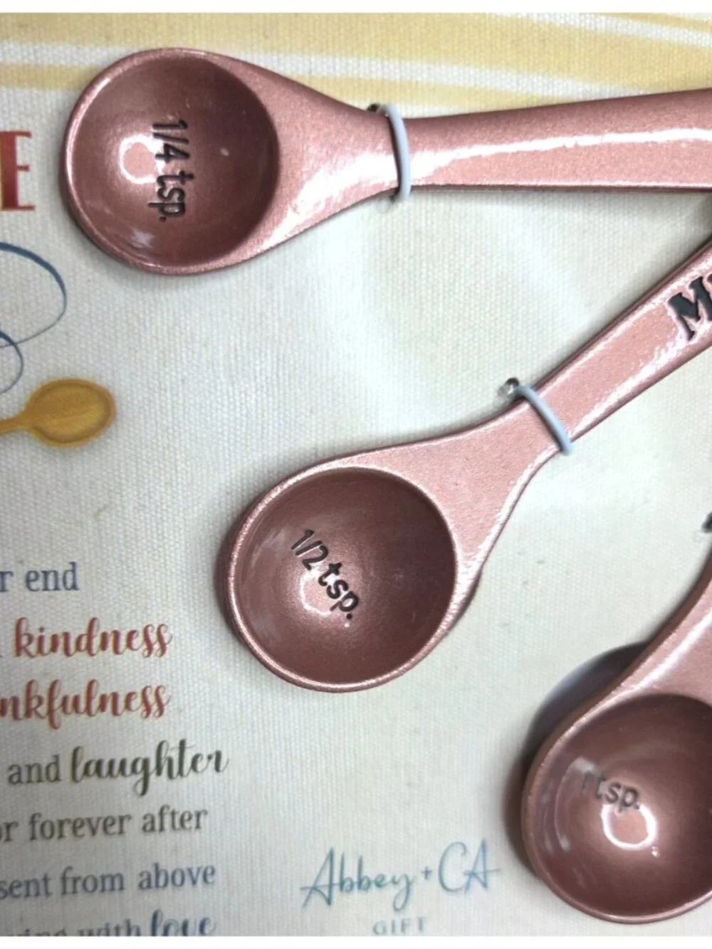 Happy Home Measuring Spoon Set Abbey + CA Gift Kitchen Set Of 4 Spoons Open Box